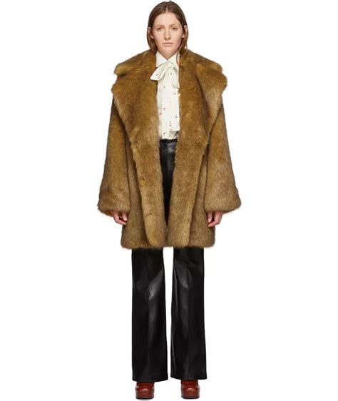 gucci faux fur coat|gucci fur coat price.